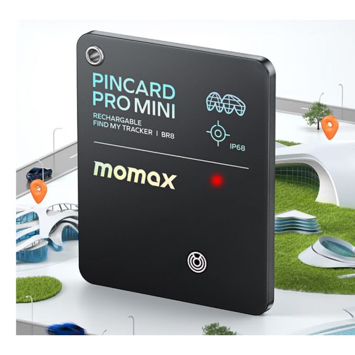 Momax PinCard Pro Mini Rechargeable Find My Tracker