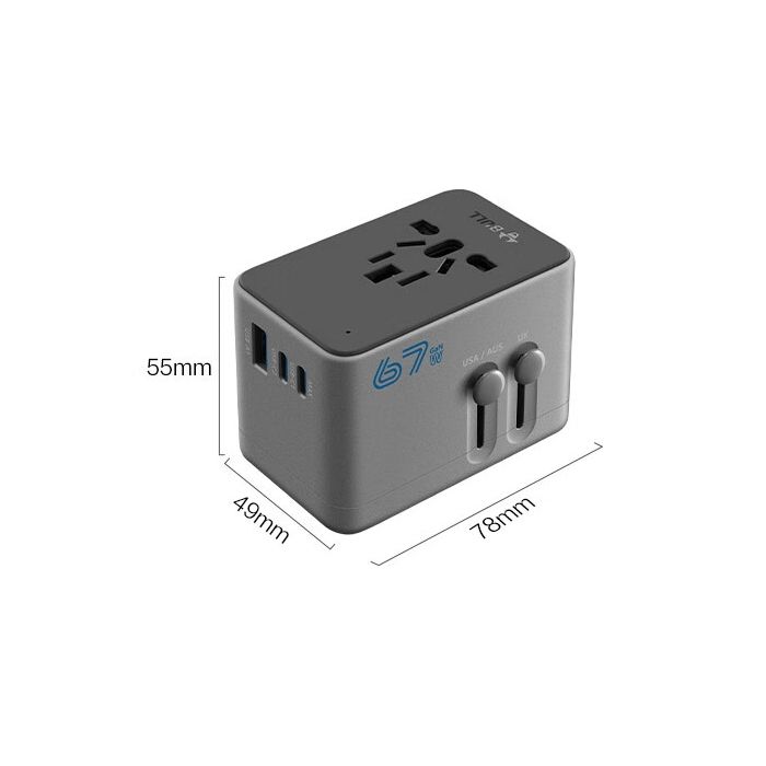 BULL 67W PD Fast Global Travel Adaptor & Charger