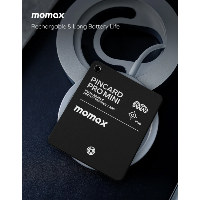 Momax PinCard Pro Mini Rechargeable Find My Tracker